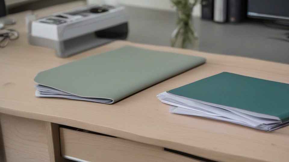 Две папки с документами рядом на офисном столе: выбор между новым и готовым ООО